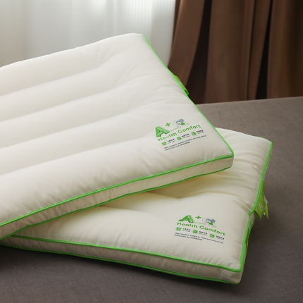 91家纺网 家纺一手货源 找家纺 （总）2023新款 原棉羽丝枕 舒睡护颈低枕 单人双人情侣枕头