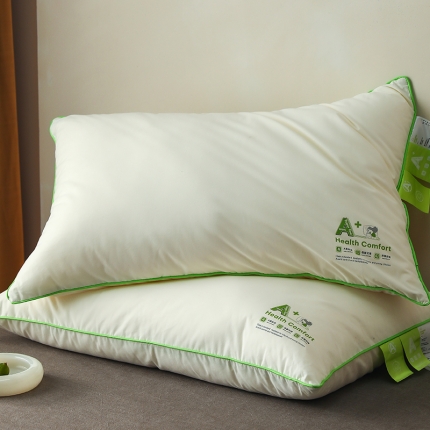 91家纺网 家纺一手货源 找家纺 （总）2023新款 原棉羽丝枕 舒睡护颈低枕 单人双人情侣枕头