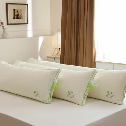 91家纺网 家纺一手货源 找家纺 （总）2023新款 原棉羽丝枕 舒睡护颈低枕 单人双人情侣枕头