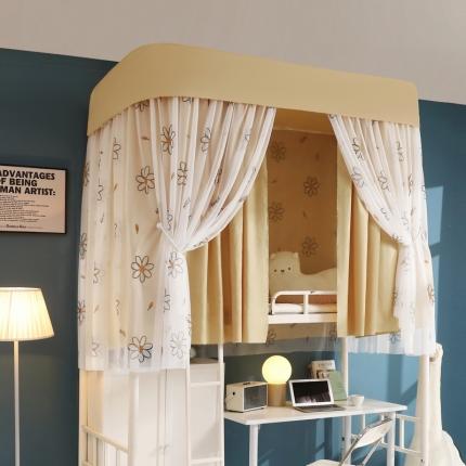 91家纺网 家纺一手货源 找家纺 （总）夏彩 2023新款88569涂层强遮光双轨道学生蚊帐