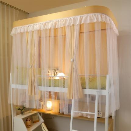 91家纺网 家纺一手货源 找家纺 （总）夏彩 2023新款88579涂层强遮光双轨道学生蚊帐