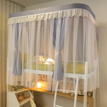 91家纺网 家纺一手货源 找家纺 （总）夏彩 2023新款88579涂层强遮光双轨道学生蚊帐