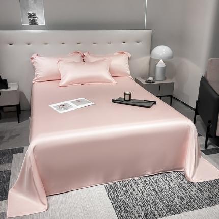 91家纺网 家纺一手货源 找家纺 柠馨2023新款都市贵族系列13376铂金新疆长绒棉纯色单品系列 山茶粉-单床单