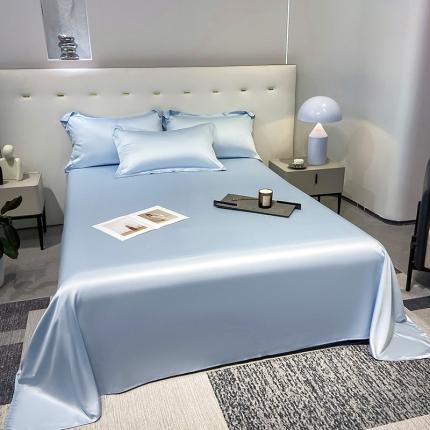 91家纺网 家纺一手货源 找家纺 柠馨2023新款都市贵族系列13376铂金新疆长绒棉纯色单品系列 北极蓝-单床单