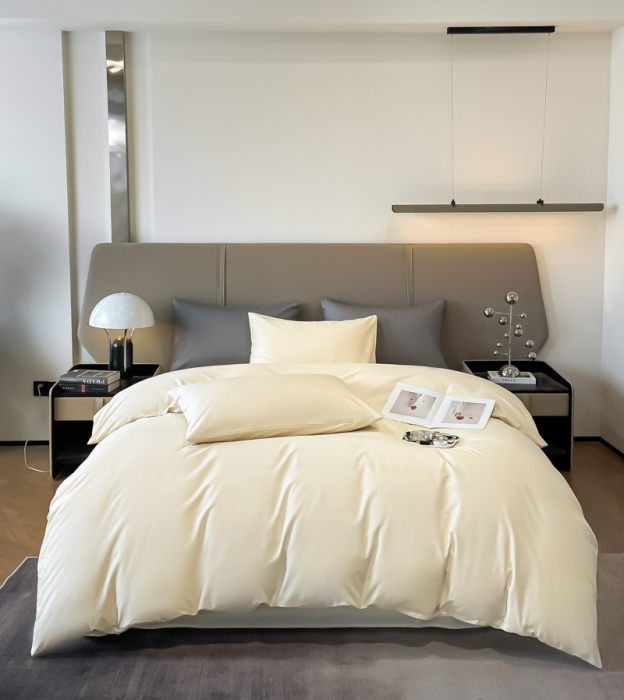 91家纺网 家纺一手货源 找家纺 （总）柠馨2024新款都市贵族系列13376铂金新疆长绒棉纯色单品系列