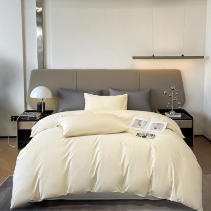 柠馨2023新款都市贵族系列13376铂金新疆长绒棉纯色单品系列 奶油白-单被套