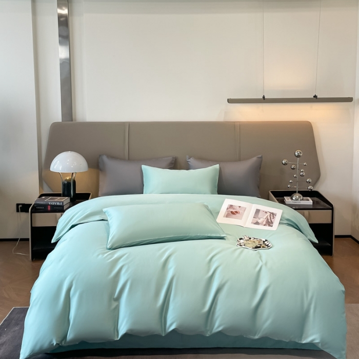 91家纺网 家纺一手货源 找家纺 柠馨2023新款都市贵族系列13376铂金新疆长绒棉纯色单品系列 繁星蓝-单被套