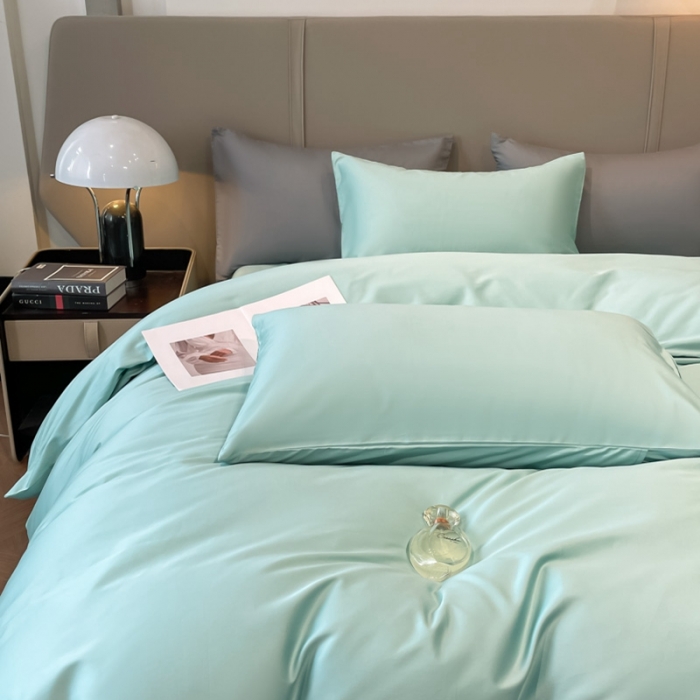 91家纺网 家纺一手货源 找家纺 柠馨2023新款都市贵族系列13376铂金新疆长绒棉纯色单品系列 繁星蓝-单被套