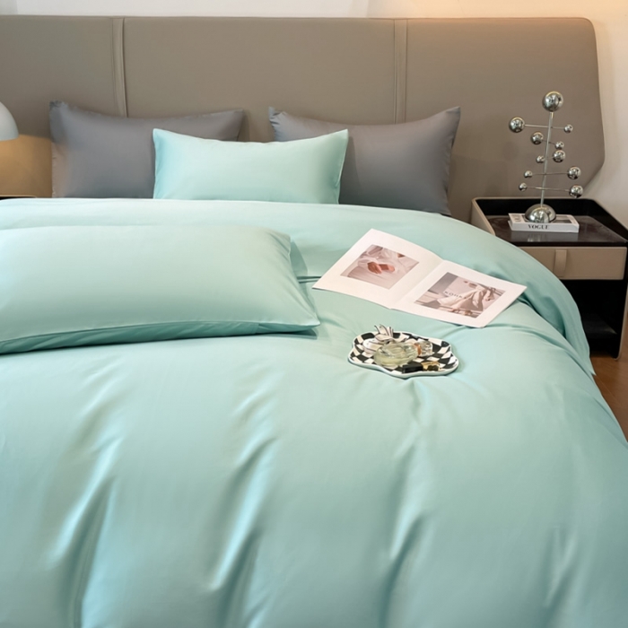 91家纺网 家纺一手货源 找家纺 柠馨2023新款都市贵族系列13376铂金新疆长绒棉纯色单品系列 繁星蓝-单被套