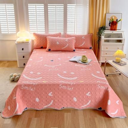 91家纺网 家纺一手货源 找家纺 （总）衿成 2025新款全棉水波纹夹棉印花床盖（清仓款）