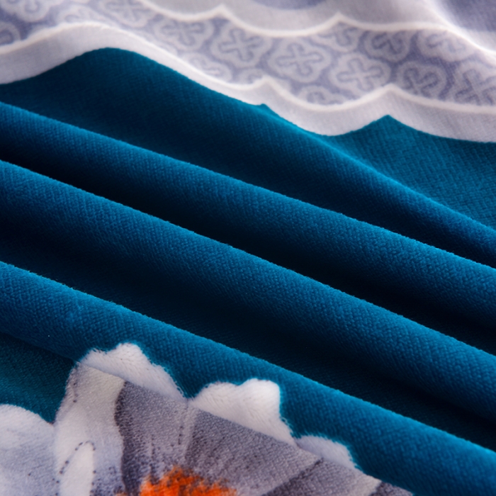 91家纺网 家纺一手货源 找家纺 芯诗曼 2025新款牛奶绒印花单被套 秘密花园