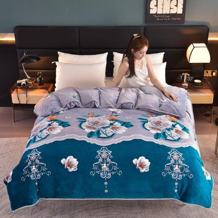 91家纺网 家纺一手货源 找家纺 芯诗曼 2025新款牛奶绒印花单被套 秘密花园