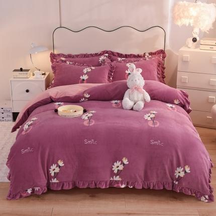 甜之梦家纺 2025新款泥点绒印花四件套（任何尺寸都可定做） 穿越