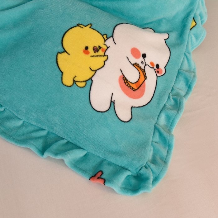 91家纺网 家纺一手货源 找家纺 甜之梦家纺 2025新款泥点绒印花四件套（任何尺寸都可定做） 乖乖熊