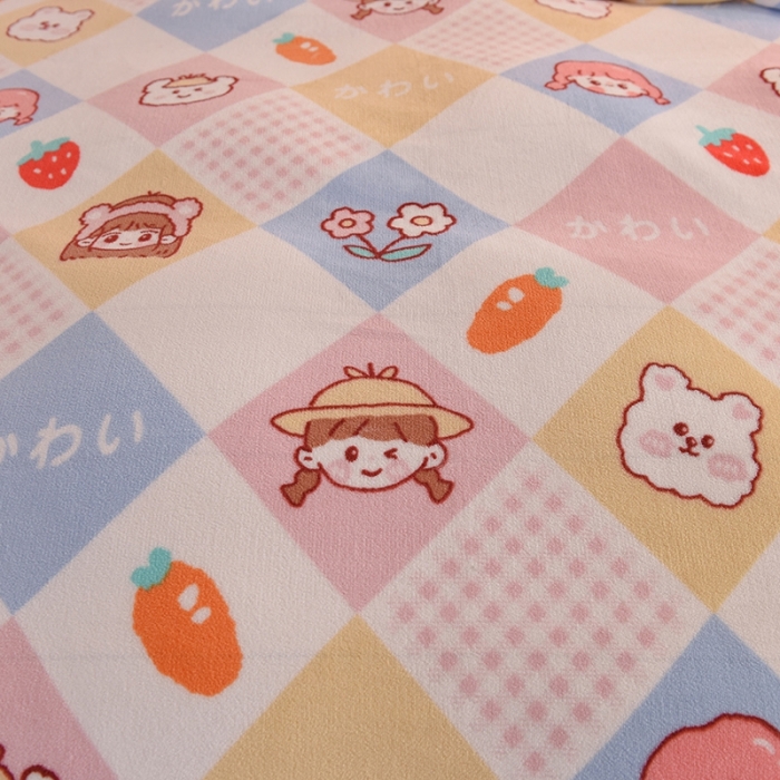 91家纺网 家纺一手货源 找家纺 甜之梦家纺 2025新款泥点绒印花四件套（任何尺寸都可定做） 诗雨恋人