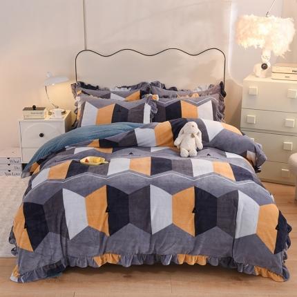 甜之梦家纺 2025新款泥点绒印花四件套（任何尺寸都可定做） 追光