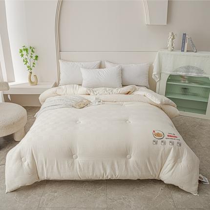 91家纺网 家纺一手货源 找家纺 （手工订边）2025新款全棉原棉提花大豆纤维被子纯棉冬被春秋被被芯