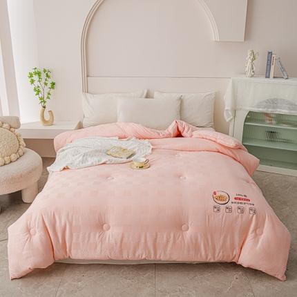 91家纺网 家纺一手货源 找家纺 （手工订边）2025新款全棉原棉提花大豆纤维被子纯棉冬被春秋被被芯