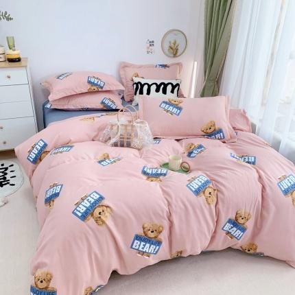 91家纺网 家纺一手货源 找家纺 （总）庭笙 新款有氧双股超密暖绒/花瓣仿生柔感四件套