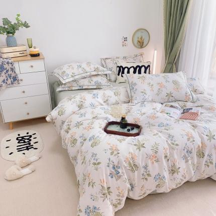 91家纺网 家纺一手货源 找家纺 （总）庭笙 新款有氧双股超密暖绒/花瓣仿生柔感四件套