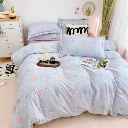 91家纺网 家纺一手货源 找家纺 （总）庭笙 新款有氧双股超密暖绒/花瓣仿生柔感四件套