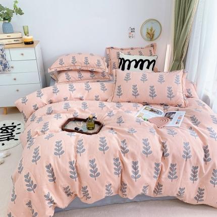 91家纺网 家纺一手货源 找家纺 （总）庭笙 新款有氧双股超密暖绒/花瓣仿生柔感四件套