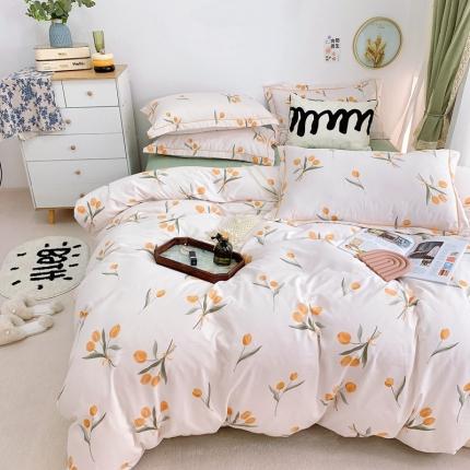 91家纺网 家纺一手货源 找家纺 （总）庭笙 新款有氧双股超密暖绒/花瓣仿生柔感四件套