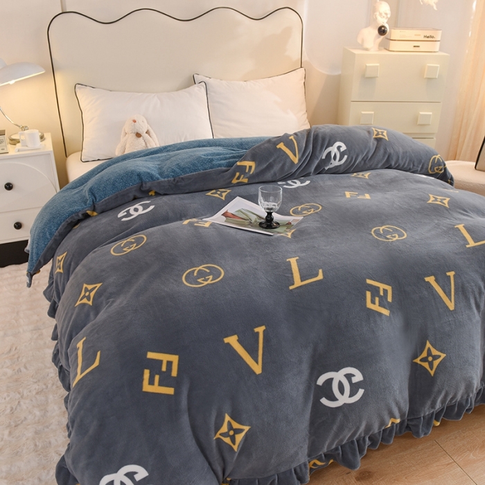 91家纺网 家纺一手货源 找家纺 （总）甜之梦家纺 2025新款韩版泥点绒单被套（任何尺寸都可定做）