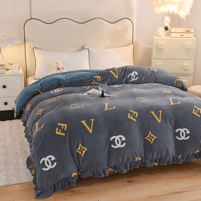 91家纺网 家纺一手货源 找家纺 （总）甜之梦家纺 2025新款韩版泥点绒单被套（任何尺寸都可定做）