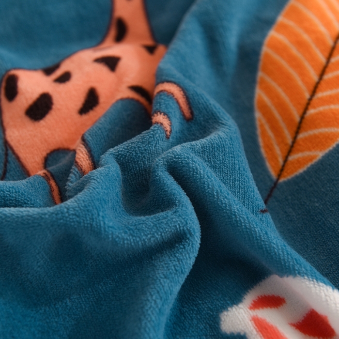 91家纺网 家纺一手货源 找家纺 甜之梦家纺 2025新款韩版泥点绒单被套（任何尺寸都可定做） 动物乐园