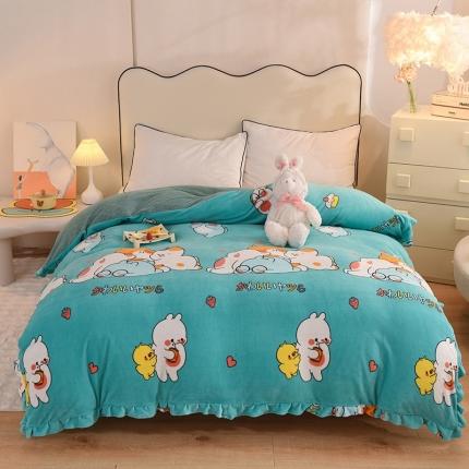 甜之梦家纺 2025新款韩版泥点绒单被套（任何尺寸都可定做） 乖乖熊