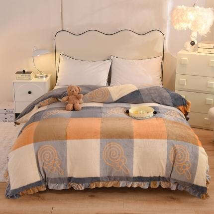 甜之梦家纺 2025新款韩版泥点绒单被套（任何尺寸都可定做） 玛奇朵