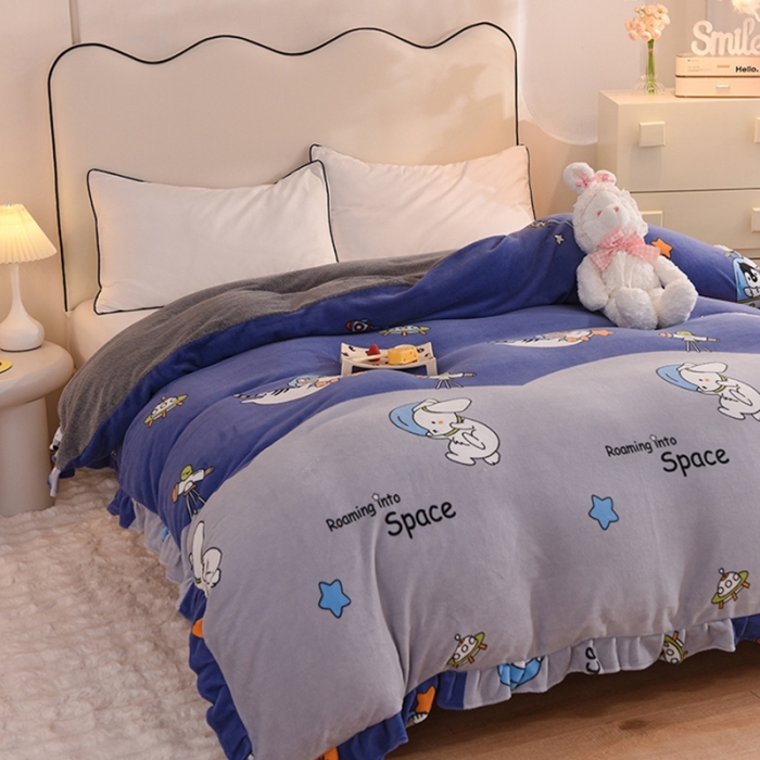 91家纺网 家纺一手货源 找家纺 甜之梦家纺 2025新款韩版泥点绒单被套（任何尺寸都可定做） 猫星球