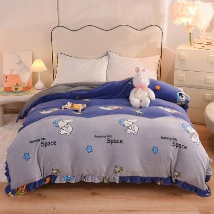 甜之梦家纺 2025新款韩版泥点绒单被套（任何尺寸都可定做） 猫星球