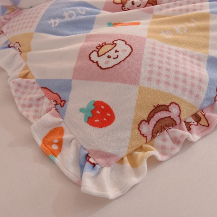 91家纺网 家纺一手货源 找家纺 甜之梦家纺 2025新款韩版泥点绒单被套（任何尺寸都可定做） 诗雨恋人