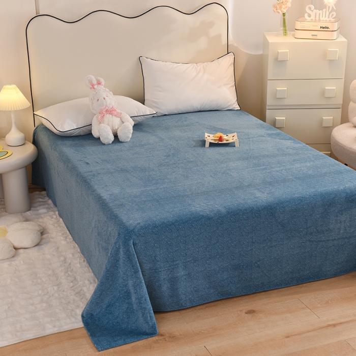 91家纺网 家纺一手货源 找家纺 （总）甜之梦家纺 2025新款韩版泥点绒单床单（任何尺寸都可定做）