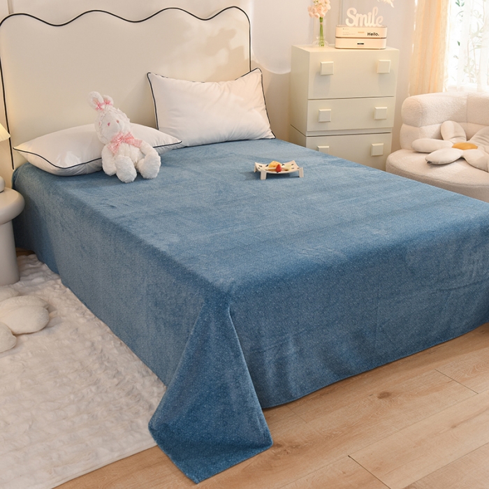 91家纺网 家纺一手货源 找家纺 （总）甜之梦家纺 2025新款韩版泥点绒单床单（任何尺寸都可定做）