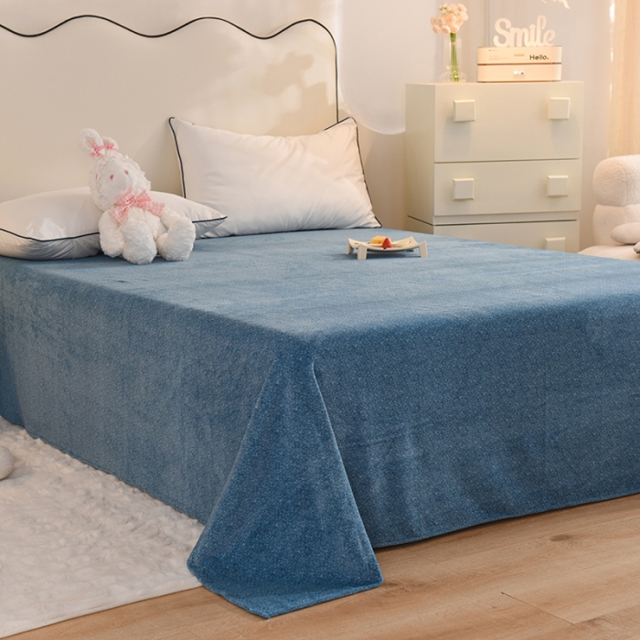 91家纺网 家纺一手货源 找家纺 （总）甜之梦家纺 2025新款韩版泥点绒单床单（任何尺寸都可定做）