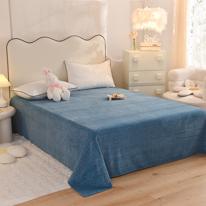 91家纺网 家纺一手货源 找家纺 （总）甜之梦家纺 2025新款韩版泥点绒单床单（任何尺寸都可定做）