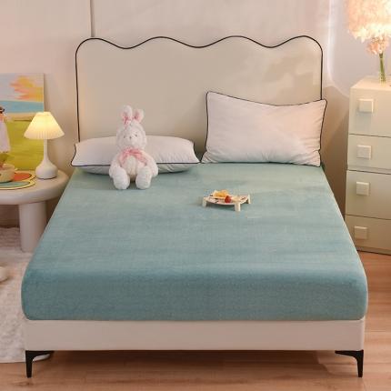 91家纺网 家纺一手货源 找家纺 总甜之梦家纺 2025新款韩版泥点绒单床笠（任何尺寸异型缺角都可定做）