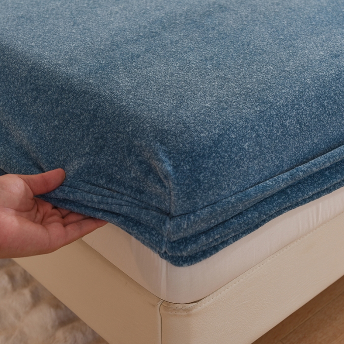 91家纺网 家纺一手货源 找家纺 总甜之梦家纺 2025新款韩版泥点绒单床笠（任何尺寸异型缺角都可定做）