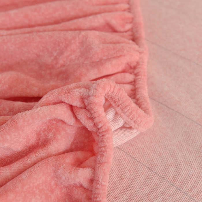 91家纺网 家纺一手货源 找家纺 甜之梦家纺 2025新款韩版泥点绒单床笠（任何尺寸异型缺角都可定做） 泥点绒淡粉