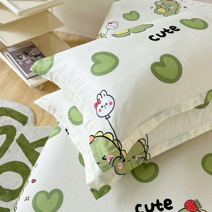 91家纺网 家纺一手货源 找家纺 帛织澜家纺 2025新款12868全棉喷气印花枕套-呆萌宝贝