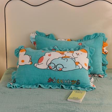 91家纺网 家纺一手货源 找家纺 （总）甜之梦家纺 2025新款韩版泥点绒单品枕套