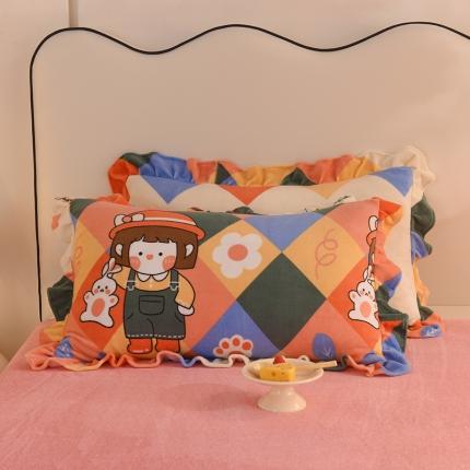 91家纺网 家纺一手货源 找家纺 （总）甜之梦家纺 2025新款韩版泥点绒单品枕套