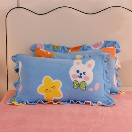 91家纺网 家纺一手货源 找家纺 甜之梦 2025新款水晶绒单品印花床单 彩虹女孩