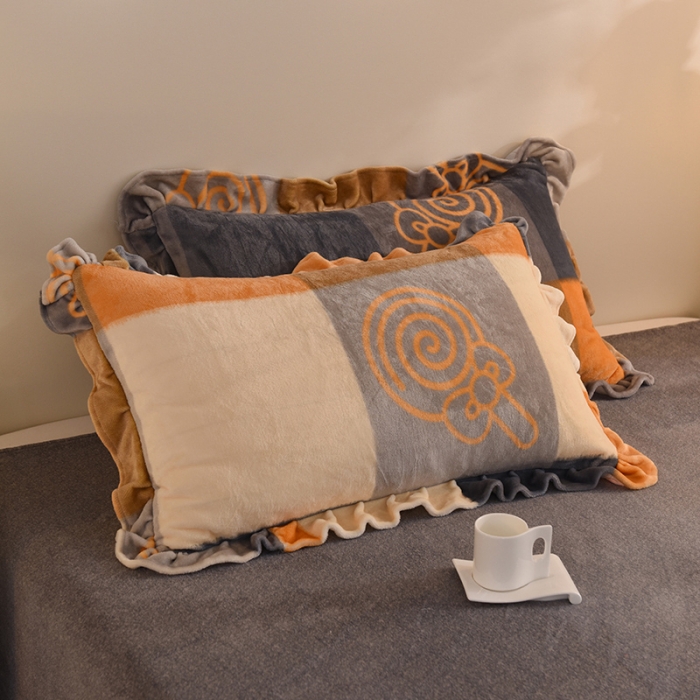 91家纺网 家纺一手货源 找家纺 甜之梦家纺 2025新款韩版泥点绒单品枕套 玛奇朵