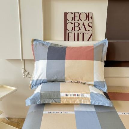 91家纺网 家纺一手货源 找家纺 帛织澜家纺 2025新款12868全棉喷气印花枕套-简伯格-桔