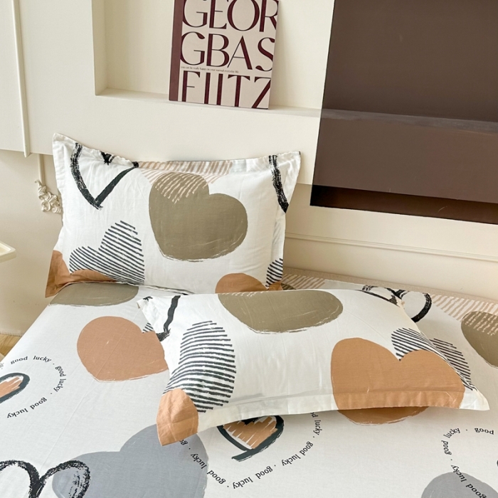 91家纺网 家纺一手货源 找家纺 帛织澜家纺 2025新款12868全棉喷气印花枕套-卡布奇诺