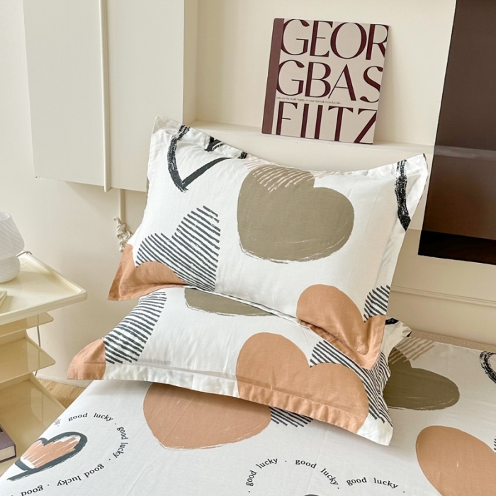 91家纺网 家纺一手货源 找家纺 帛织澜家纺 2025新款12868全棉喷气印花枕套-卡布奇诺